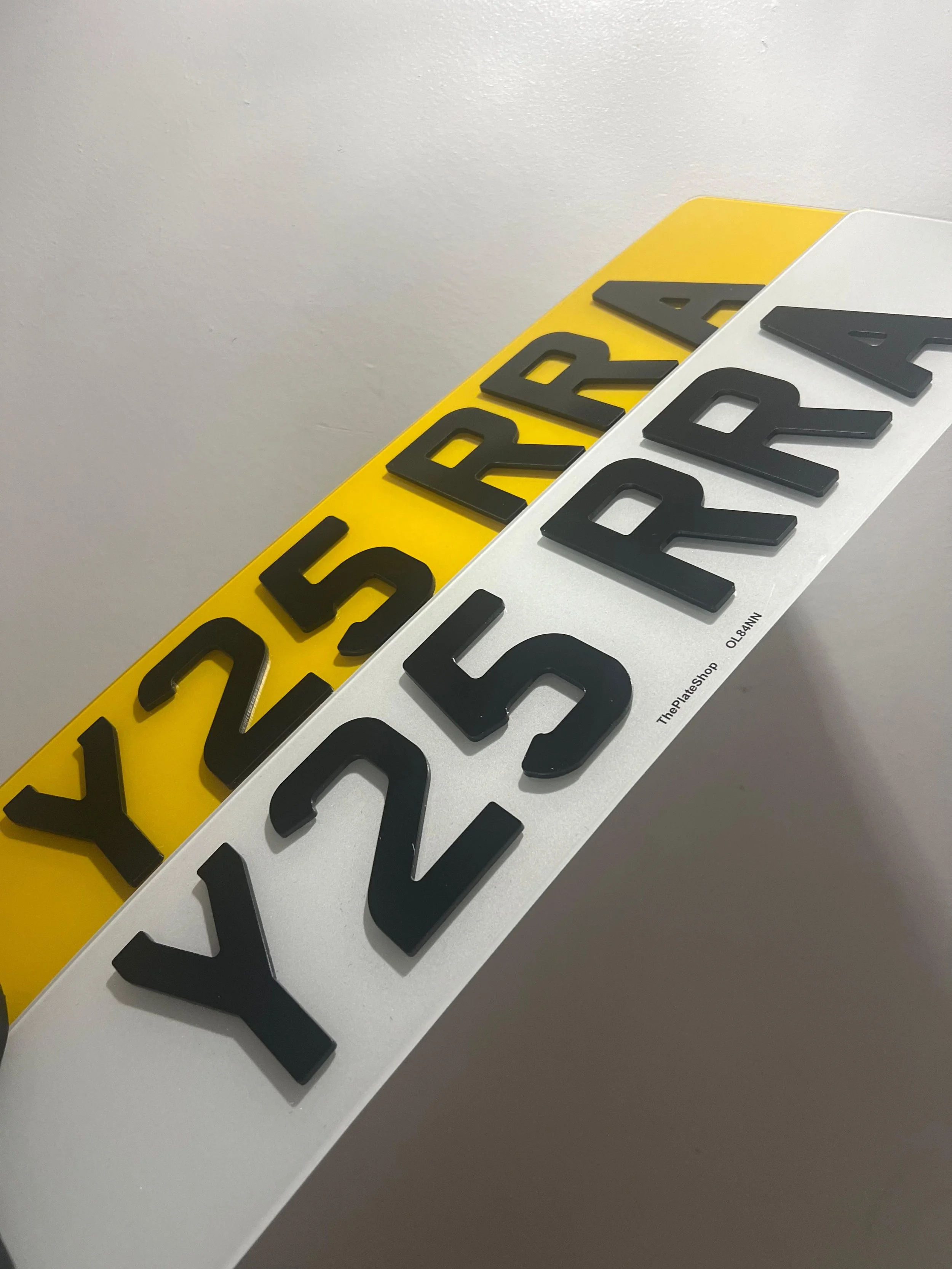 Installing number plate on car